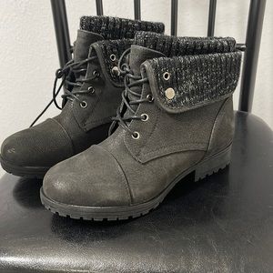 Jessica Cline Black Combat boots